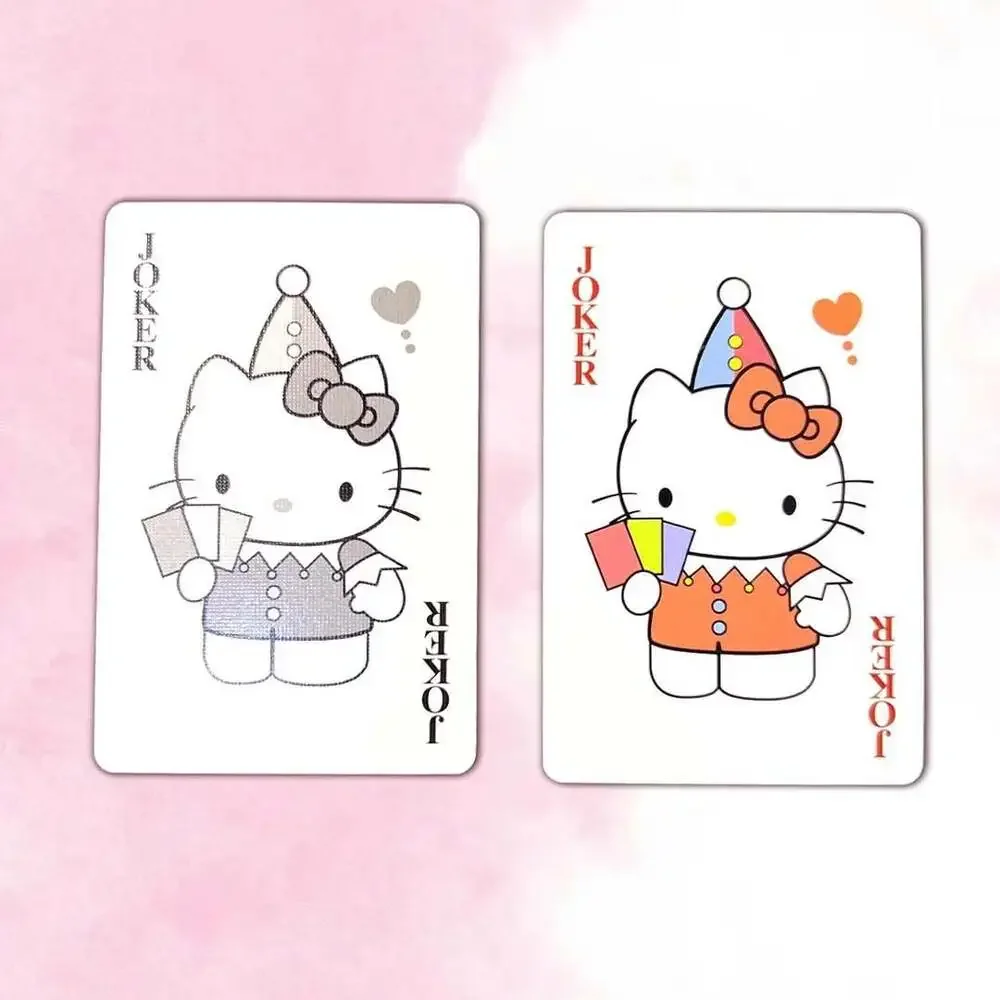 Us seller Hello Cute Kitt Poker Fun Leisure Board Games Cartoon Playing Cards Lo